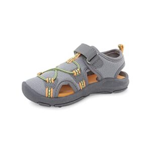 OshKosh B'Gosh Boy's Elipsis Sandal, Grey, 4 Toddler