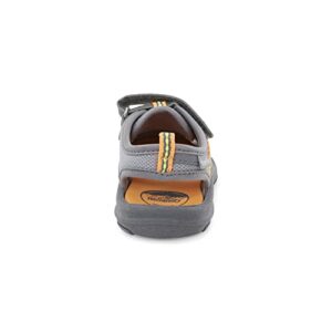 OshKosh B'Gosh Boy's Elipsis Sandal, Grey, 4 Toddler