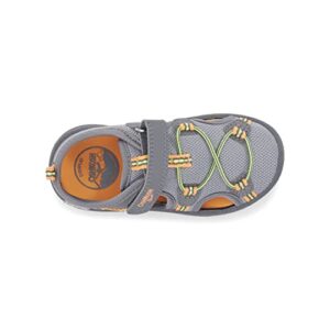 OshKosh B'Gosh Boy's Elipsis Sandal, Grey, 4 Toddler