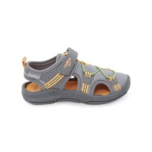 OshKosh B'Gosh Boy's Elipsis Sandal, Grey, 4 Toddler