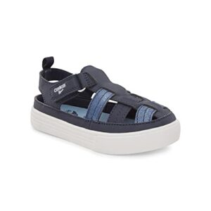 oshkosh b'gosh boy's cilan sandal, navy, 9 toddler