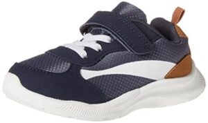 oshkosh b'gosh boy's retra-w athletic sneaker, navy, 4 toddler