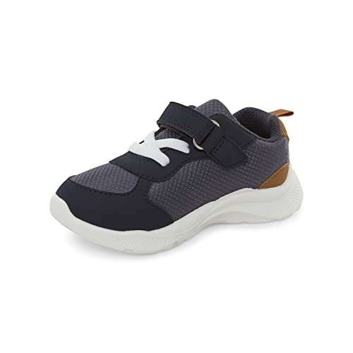 OshKosh B'Gosh Boy's Retra-W Athletic Sneaker, Navy, 4 Toddler