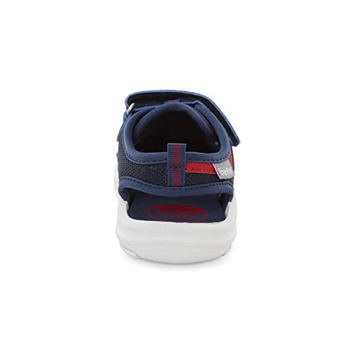 OshKosh B'Gosh Boy's Elipsis Sandal, Navy/Red, 8 Toddler