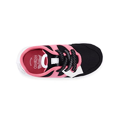 OshKosh B'Gosh Girls Onix Athletic Sneaker, Black/Pink, 5 Toddler