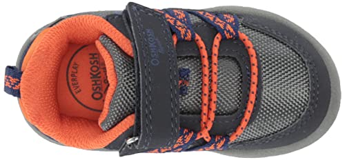 OshKosh B'Gosh Boy's Sevvy Sneaker, Navy/Orange, 4 Toddler