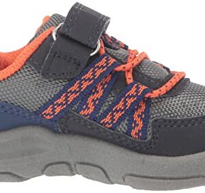 OshKosh B'Gosh Boy's Sevvy Sneaker, Navy/Orange, 4 Toddler