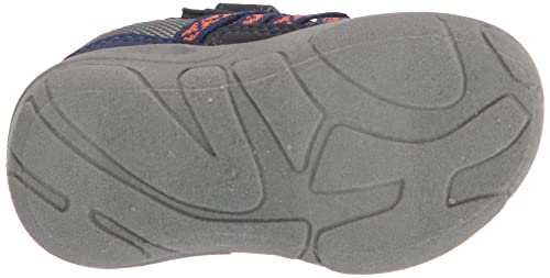 OshKosh B'Gosh Boy's Sevvy Sneaker, Navy/Orange, 4 Toddler