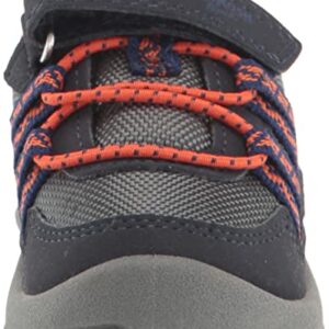 OshKosh B'Gosh Boy's Sevvy Sneaker, Navy/Orange, 4 Toddler