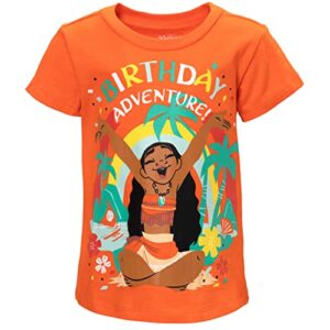 disney moana toddler girls graphic t-shirt orange 4t