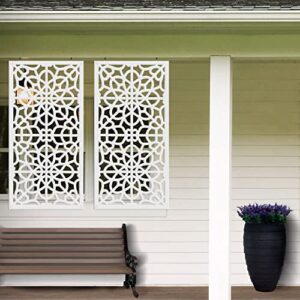 Barrette Outdoor Living 73030569 Fretwork Decorative Screen Panel, White