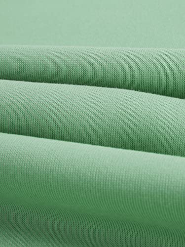 Floerns Women's Letter Graphic Print Long Sleeve Drawstring Hoodie Sweatshirt A Mint Green M