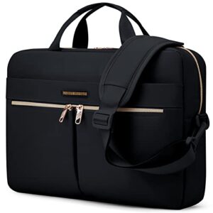 light flight laptop bag, 15.6 inch business briefcase,water-repellent shoulder messenger bag,computer bag work office travel,black