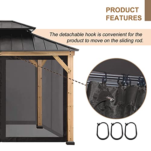 CoastShade Universal Replacement Canopy Mosquito Netting Screen Sidewalls Only for 10' x 12' Gazebo Canopy