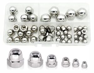 elantek #6-32#8-32#10-24 1/4-20 5/16-18 3/8-16 sae 304-stainless steel acorn dome cap head hex nuts assortment kit