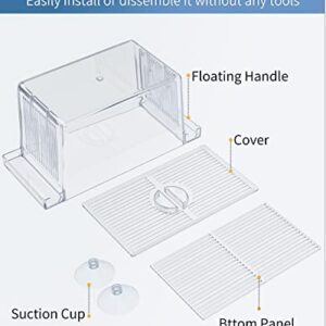 Pawfly Aquarium Fish Breeding Box Acrylic Hatchery Incubator Tank with Suction Cups Small Isolation Box for Baby Small Fish Shrimp and Betta