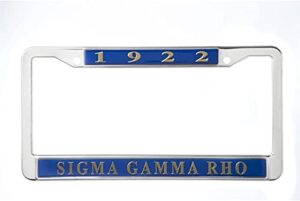 sigma gamma rho sorority new metal license frame, black
