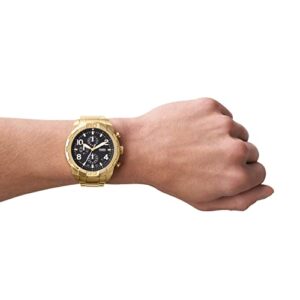 Fossil Men's Bronson Quartz Stainless Steel Chronograph Watch, Color: Gold (Model: FS5877)