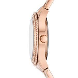 Fossil Women's Stella Mini Quartz Stainless Steel Three-Hand Watch, Color: Rose Gold (Model: ES5136)