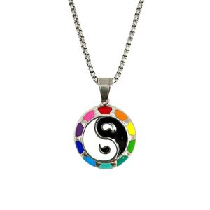 zag store - miraculous ladybug - yin yang necklace silver