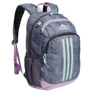 adidas creator 2 backpack, stone wash grey/bliss lilac purple/almost blue, one size