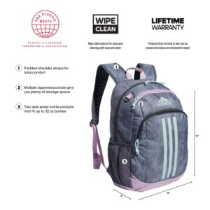 adidas Creator 2 Backpack, Stone Wash Grey/Bliss Lilac Purple/Almost Blue, One Size