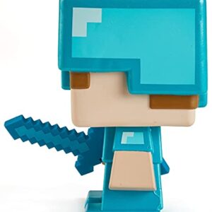 Mattel Minecraft 2021 Special Edition Figure – Large-Sized Steve in Diamond Armor for Minecraft Live Festival, Action Toy for Kids Ages 6 Years and Older