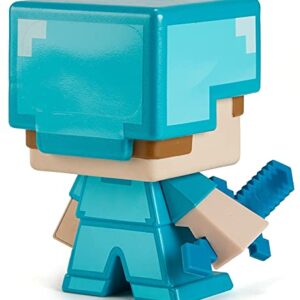 Mattel Minecraft 2021 Special Edition Figure – Large-Sized Steve in Diamond Armor for Minecraft Live Festival, Action Toy for Kids Ages 6 Years and Older