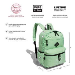 adidas Originals Trefoil 2.0 Backpack, Glory Mint Green/White, One Size