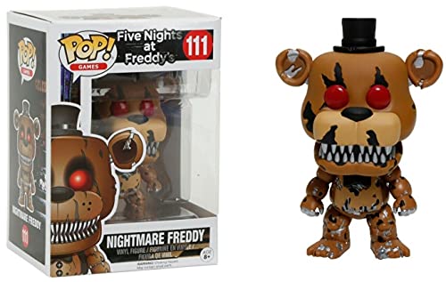 POP Five Nights at Freddy - Nightmare Freddy Funko Pop! Vinyl Figure (Bundled with Compatible Pop Box Protector Case) Multicolor 3.75 inches