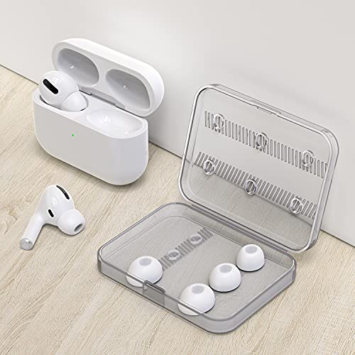 Link Dream 6 Pieces Replacement Ear Tips for AirPods Pro/AirPods Pro 2 Silicon Ear Buds Tips with Portable Storage Box (S/M/L 3 Pairs)