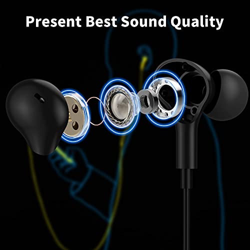 USB C Headphones Wired Earbuds for Samsung S22 S21 Ultra S20 S23 iPhone 15 Pro Max Plus,Magnetic Type C Earphone In-Ear Headset with Mic HiFi Stereo Noise Canceling for Galaxy S22 Ultra A53 Note 20 10