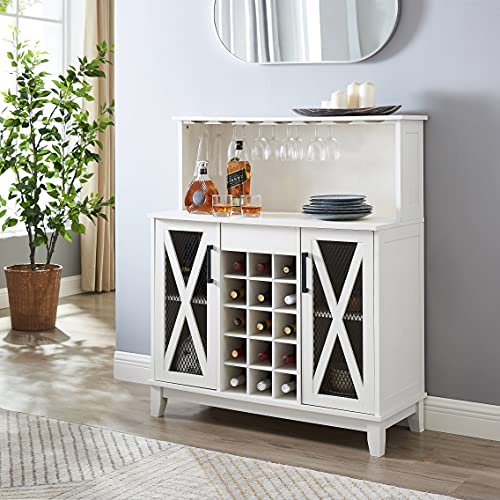 Home Source Jill Zarin Kitchen Microwave Cart in White