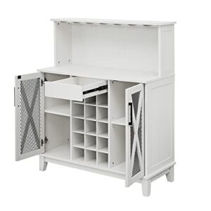 Home Source Jill Zarin Kitchen Microwave Cart in White