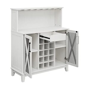 Home Source Jill Zarin Kitchen Microwave Cart in White