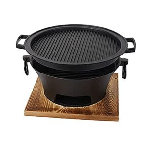 cast iron charcoal grill burners charcoal grill cast iron portable bbq grill desk tabletop smoker bbq home outdoor barbecue tool with grill pan barbecues burners (color : black, size : 25x18cm)