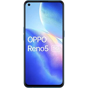 Oppo Reno5 5G Dual-SIM 128GB ROM + 8GB RAM (GSM Only | No CDMA) Factory Unlocked Android Smartphone (Azure Blue) - International Version