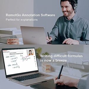 Penpower RemoteGo Digital Writing Pad | Video & Voice Comment on PDF | Digital Whiteboard, Annotation, and Screen Recording | Pen Tablet for Adults