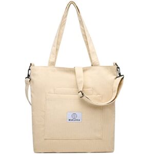 makukke corduroy totes bag women - shoulder hobo bag handbags crossbody bag big capacity shopping purses