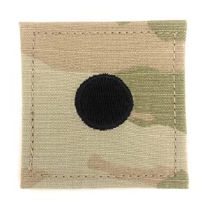 u.s. army rotc rank 2nd lieutenant 2nd lt. ocp w/hook fastener (large dot)