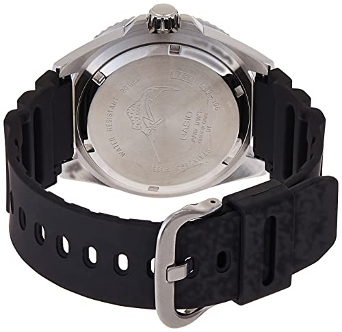 Casio Men's Stainless Steel Quartz Sport Watch with Resin Strap, Black, 26 (Model: MDV106B-1A1V)