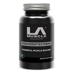 LA MUSCLE Norateen Extreme (1 Week Supply) Sampler Size Bottle - Muscle Building Mass Weight Gainer Bulk Supplement for Testosterone Booster Muscle Growth & Strength, Test Boost Vegan