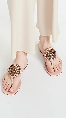 Tory Burch Women's Jeweled Miller Sandals, Meadowsweet, Pink, 8 Medium US
