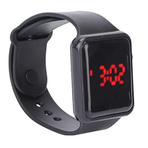 digital watch, luminous design electronic watch practical lightweight for accessories for men women for couples friends for gifts(black)