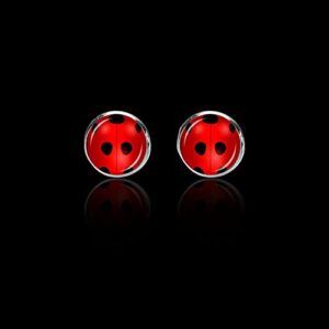 FKOJMH Red Ladybug Set Ladybug Necklace Ladybug Earrings Moon Ladybug Ladybug Jewelry Lucky Ladybug