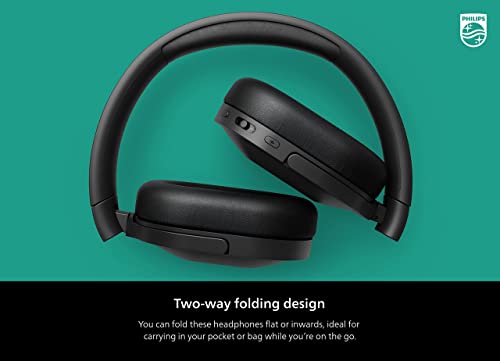 PHILIPS Active Noise Cancelling Headphones Wireless Bluetooth H6506 Flat Folding Lightweight Over Ear Wireless Headphones w/Multipoint Bluetooth Connection 30h Playtime with Deep Bass for Home/Office