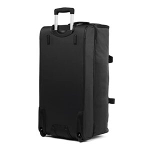 Travelpro Roadtrip 30" Drop-Bottom Wheels Rolling Duffel Bag Luggage 3 Large Packing Cubes Included Men, Women, Ash Black, Inch