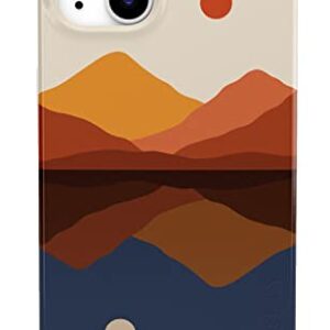 Casely Case Compatible with iPhone 13 Mini | Opposites Attract | Day & Night Colorblock Mountain Case