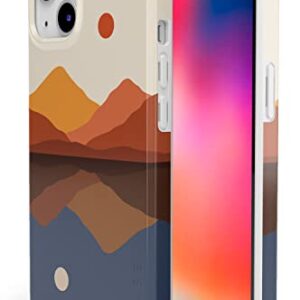 Casely Case Compatible with iPhone 13 Mini | Opposites Attract | Day & Night Colorblock Mountain Case