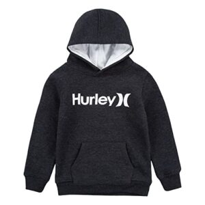 hurley boy's one and only pullover hoodie (little kids) black 7 little kids